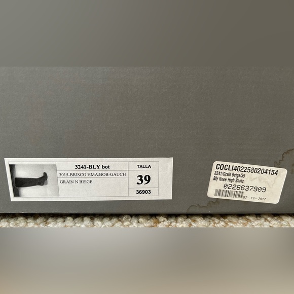 NIB Shopbop COCLICO Bly Knee High Boot in Grain Beige Leather - 39/8.5 - Picture 15 of 16